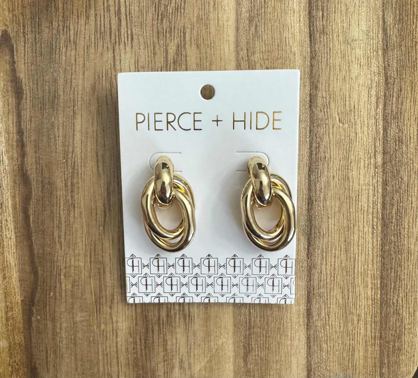 Gold Twist Stud Earring