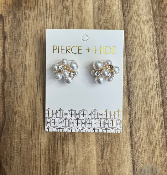 Pearl Cluster Stud Earring