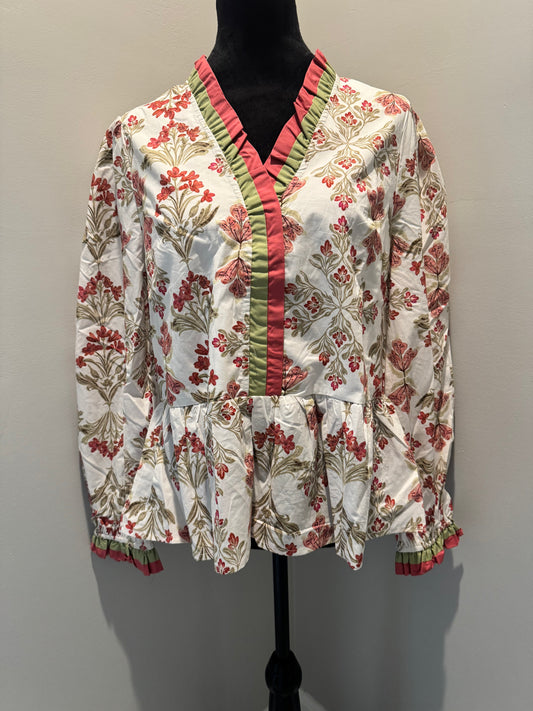 Boho Floral Peplum Top