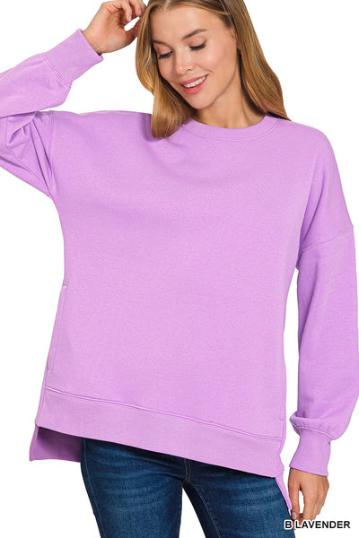 Lavender Sweatshirt with Pockets